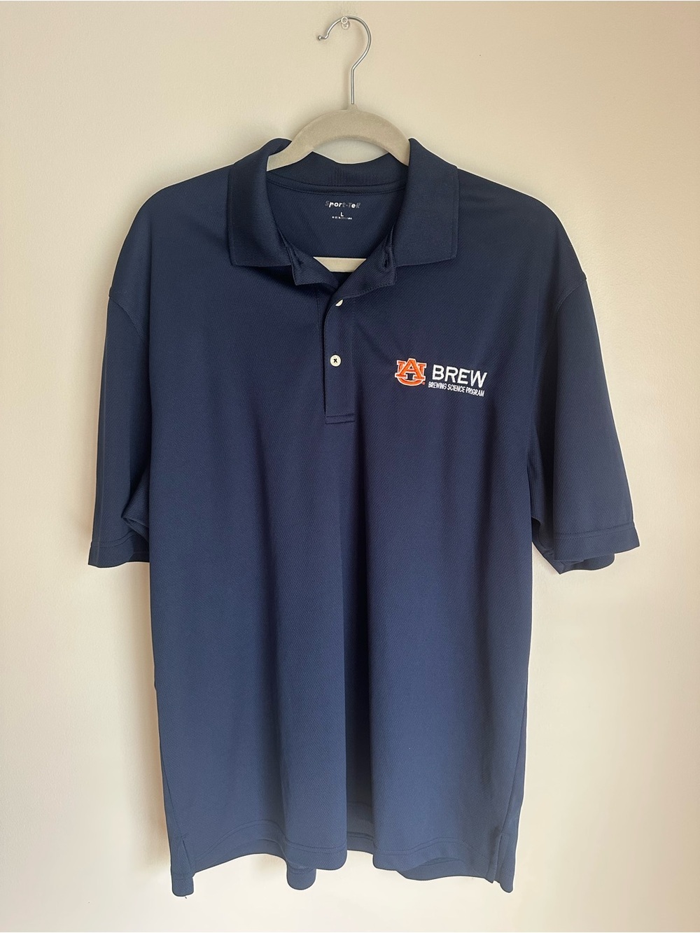 Auburn University Brew - Brewing Science Program Navy Large Polo - War Eagle